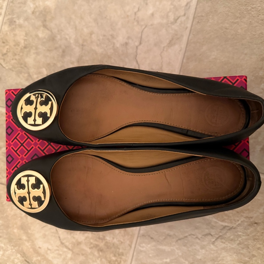 Tory Burch Black Ballet Flats